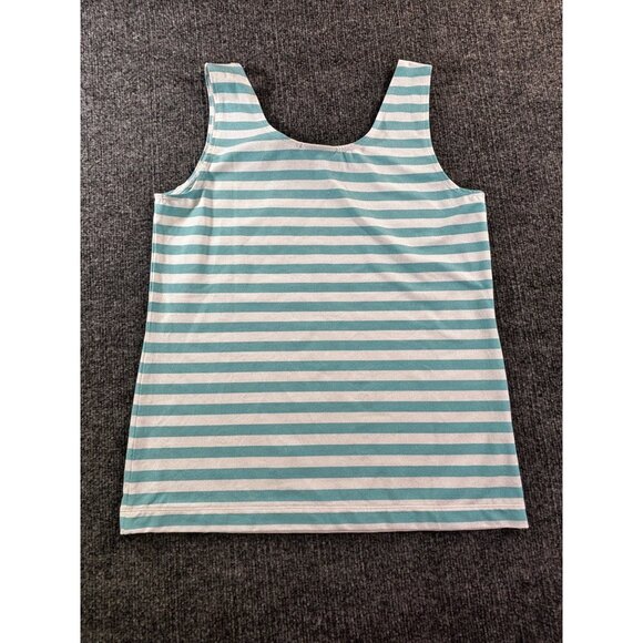 Chico's Tank Top Women 1 Teal and white stripes NWT - Picture 5 of 6